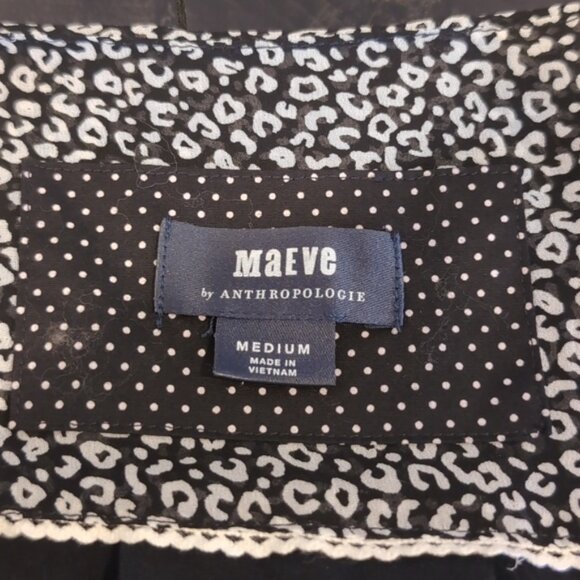 Maeve Anthropologie Carolyn Dress Leopard Print Wrap Fall Spring Size Medium - Picture 14 of 16